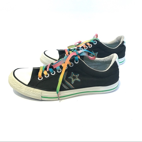 rainbow laces converse